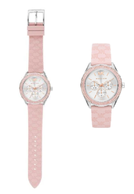 Silver and Blush Pink Michael Kors Watch MICHAEL KORS MK5896 Stainless Steel Blush Acetate Rose Gold  main image 3