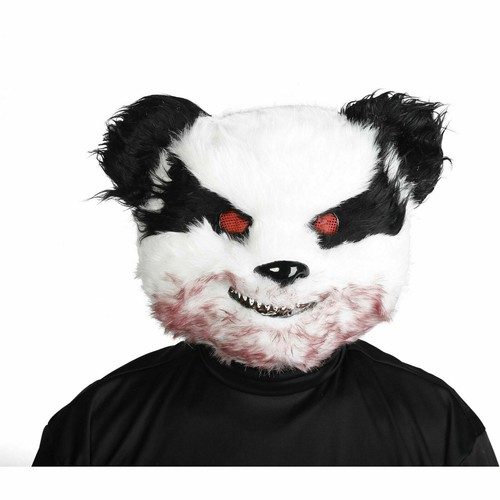 Adults Killer Animal Bloody Panda Scary Zoo Animal Mask Costume Accessory - Picture 1 of 3