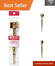 Luxury Boar Bristle Edge Styling Brush with Rattail Comb - Smooth & Sleek Finish