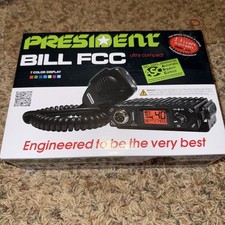 President Bill II FCC AM/ FM Ultra Compact 7 Color Display CB Radio Brand New