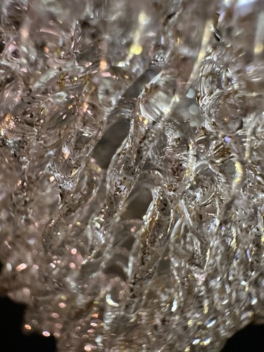 7 mundgeblasene gesponnene klare & goldene Birnen Ornamente mit Blättern - Bild 8 von 8