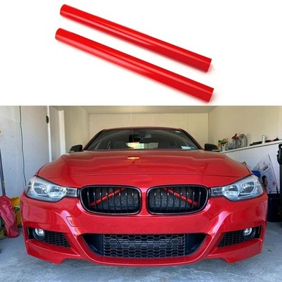 2X Red Car V Brace Wrap Cover Grill Inserts Trim for BMW F30 F31 F32 F33 F34 F36