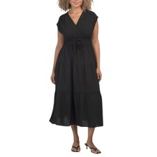 Rachel Zoe NWT Black Boho Tiered Triple Bow Maxi Dress Size XL