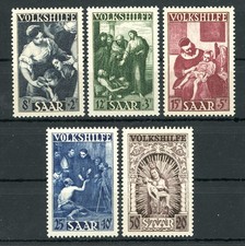 Saarland: Mi.Nr.267/71 Volkshilfe postfrisch. Mi: 120,-
