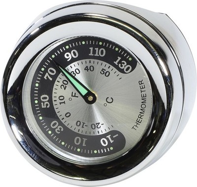 DRAG SPECIALTIES fuer Harley Davidson BAR MOUNT THERMOMETER CHROME GAGE THERMO C