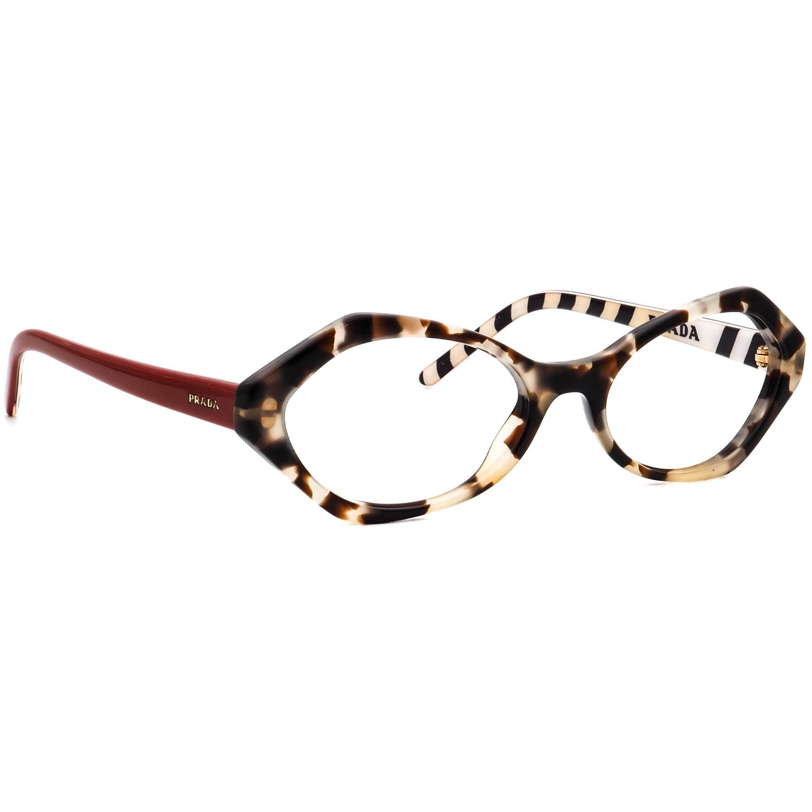 Pr 12xv Uao-101 Spotted Opal Brown Cat Eye Italy 53[]18 140