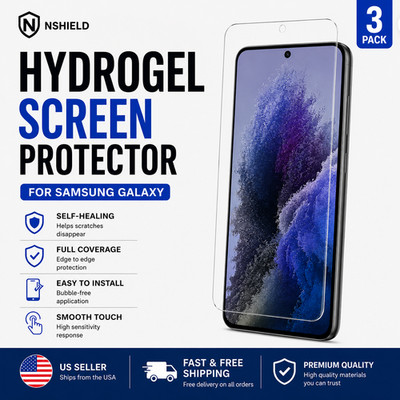 3-Pack HYDROGEL Screen Protector For Samsung Galaxy S8-S26 Plus Ultra Note 8-20