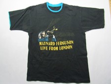 Vtg 80s 90s Maynard Ferguson Live London Playing Horn T Shirt Black Teal Sz M ?