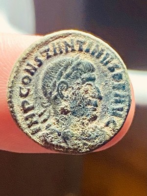 Constantine I AE Follis Rome AD 316, SOLI IN-V-ICT COM DN, SCARCE REVERSE!