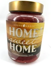 Goose Creek PUMPKIN CARAMEL SWIRL "Home Sweet Home  Artwork Label Candle 2 wick