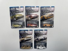 Hot Wheels Silver Series Fast  Furious Complete Set of 5 Cars - 1:64 Diecast