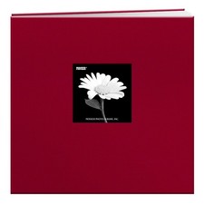 Pioneer Book Cloth Cover Post Bound Album 12"X12", Red