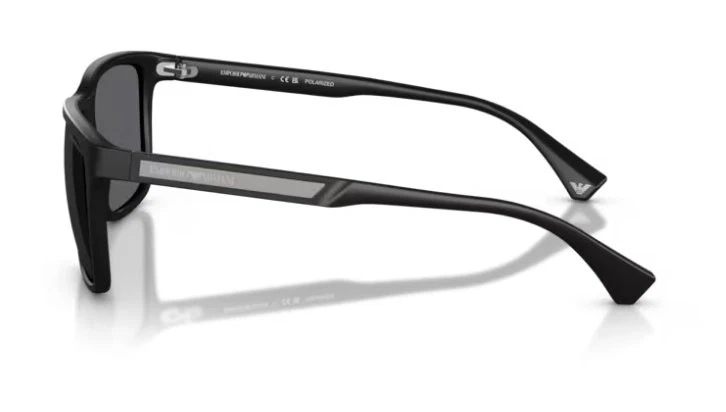 Gafas de sol polarizadas Emporio Armani EA4047 5063/81 negras de goma grises Foto 3 de 4