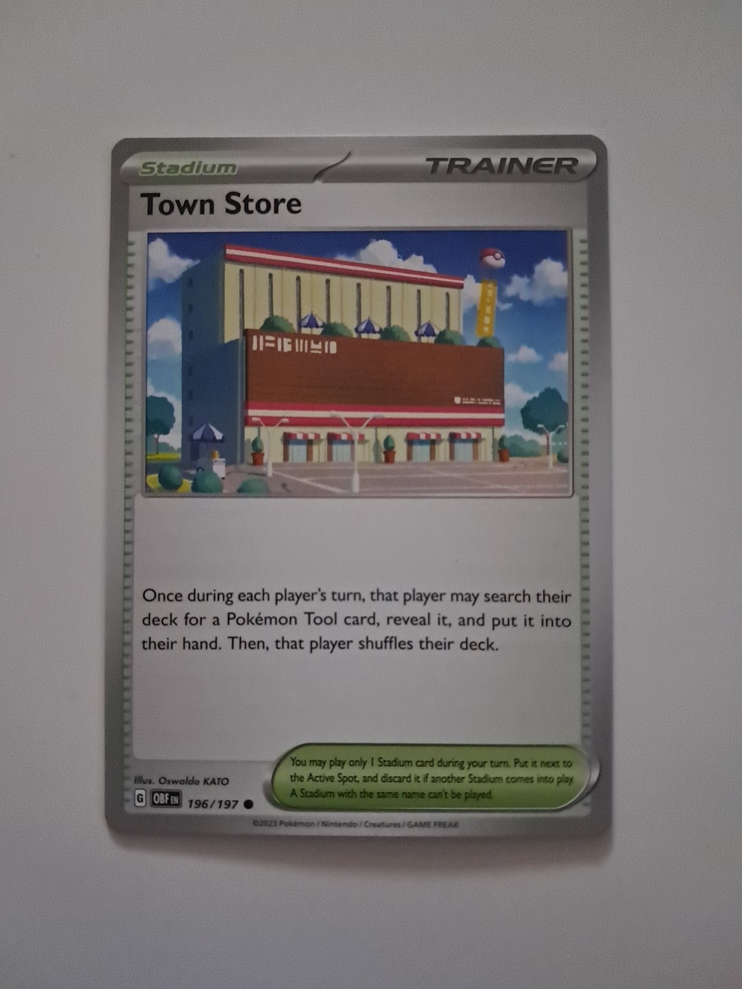 Pokemon TCG Town Store OBF 196/197 Card Meta Deck Trainer