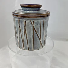 Butter Bell Stoneware Pottery Butter Bell Crock Butter Keeper Blue
