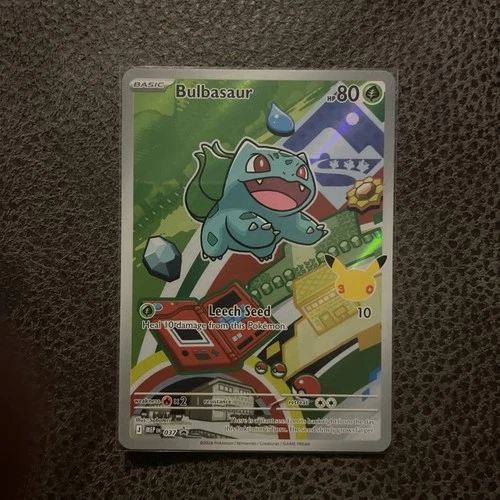 Pokemon TCG First Partner Illustration Bulbasaur Promo Full Art Holo 037 NM