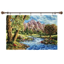 Herrschners® Country Mountain Stream Kit & Hanger Latch Hook Kit