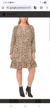 Vince Camuto 3x leopard tiered mini dress nwt