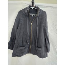 Old Navy Kids Charcoal Gray Knit Zip Up Hoodie Sweater XS
