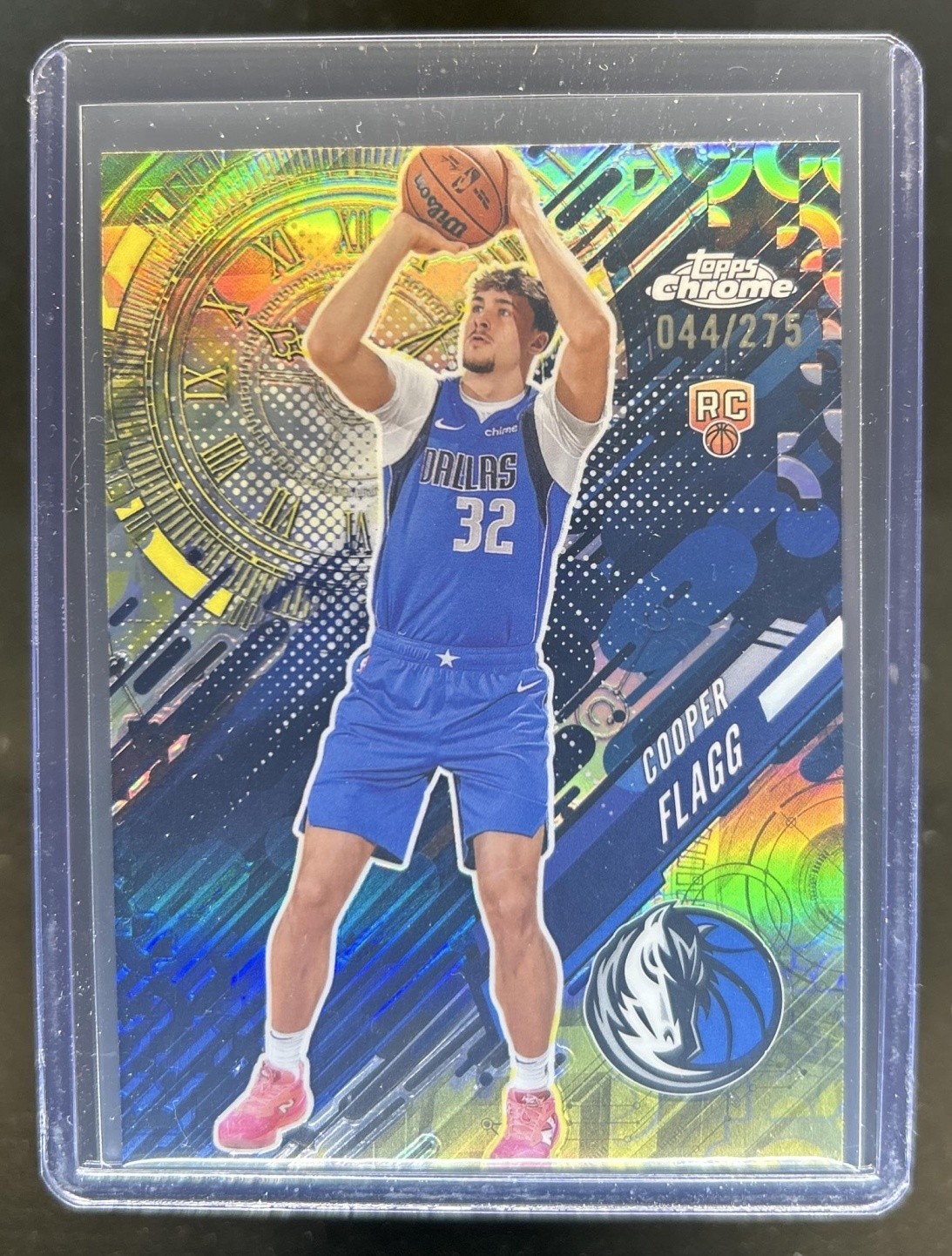 2025-26 Topps Chrome Cooper Flagg Go Time RC Yellow Refractor #/275 Mavericks