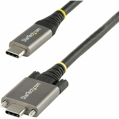 StarTech 20'' Side Screw Locking USB-C Cable Black USB31CCSLKV50CM