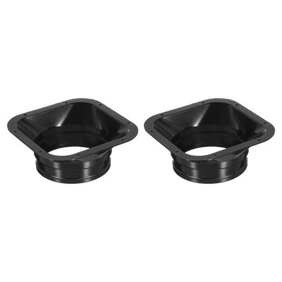 5'' Duct Connector Flange 2pcs PP Dryer Vent Wall Plate Square to Round Black