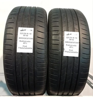 PNEUS USAGÉS PIÈCES 2 BRIDGESTONE TURANZA T005 225/50 R18 99W ESTIVE - Photo 1/4