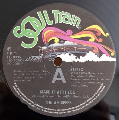 The Whispers - Make It With You - UK 12'' Vinyl - 1977 - Soul Train