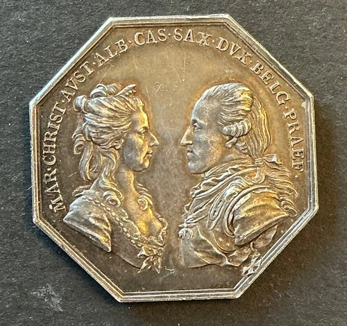 Austrian Netherlands - Joseph II - Stunning 1787 Octagonal Silver Token »