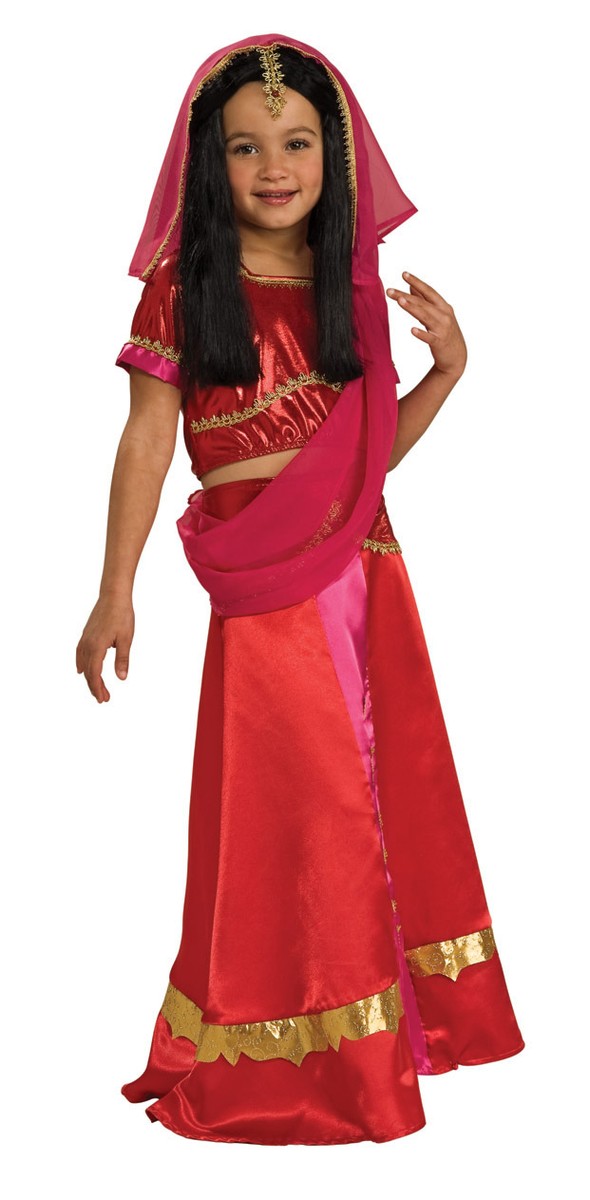 Girls Bollywood Costume Childrens Bolly Wood Indian Hindu Princess
