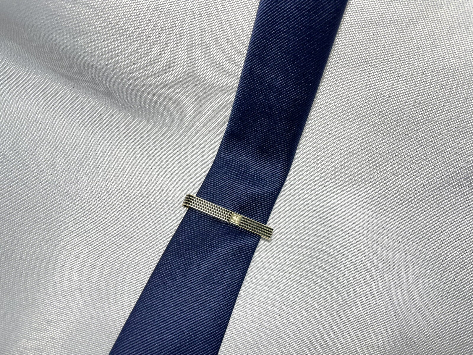 Authentic Givenchy 4G Logo Black Stripe Gold Tie Bar Clip