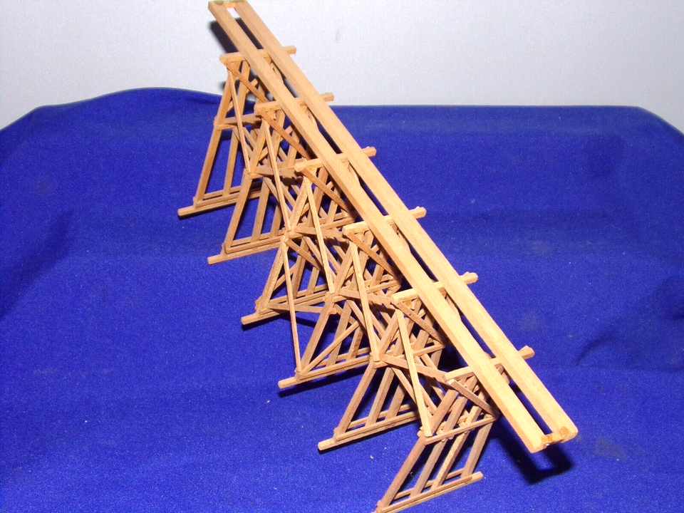 HO Scale Wooden Trestle Bridge 5 inches Tall eBay