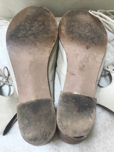 Matisse Expo Suede Lace Up Bootie Sandals Beige Size 8 Chunky Stacked Block Heel - Picture 10 of 12
