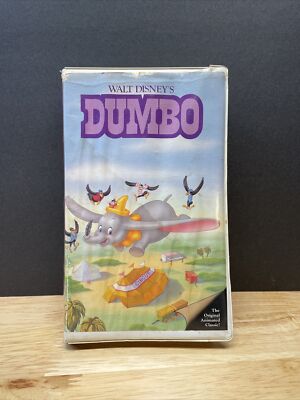 Dumbo VHS Walt Disney Black Diamond Classics RARE PINK Spine Vintage Clamshell