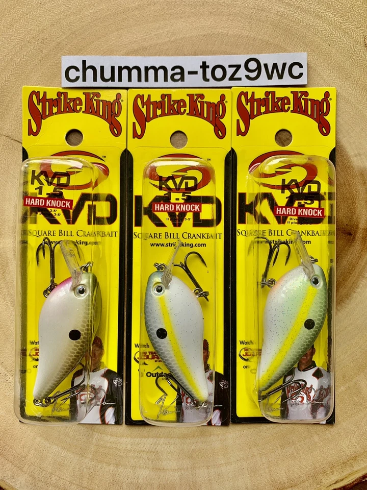 KVD1.5 (Lot Of 3) “Hard Knock” Square-bill Crankbait, Strike King, Bass, NWT! - Image 2 of 4