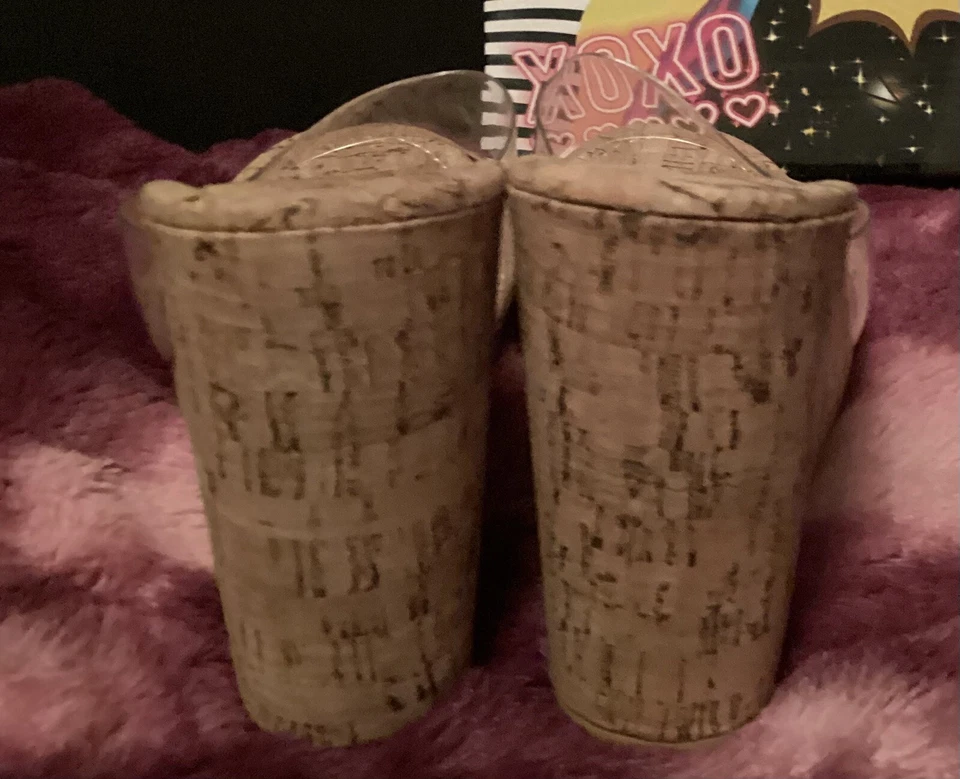 Cape Robbin прозрачный пробковый клиновидный каблук размер 9 - Изображение 4 из 4