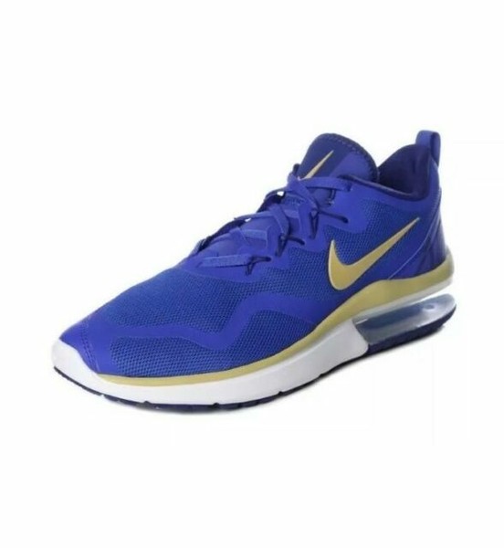 Nike Men's Air Max Size 10 Fury Running Shoe Racer Blue/buff Gold