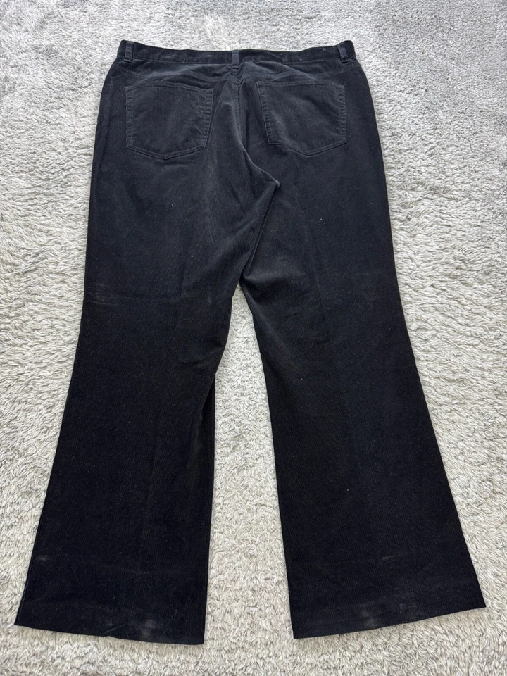 Chaps Pants Womens 16 38x30 Black Corduroy Baggy Chino Vtg 90s Y2K Whimsigoth - Image 2 of 4
