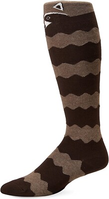 Socksmith Unisex 179200 Raccoon Heather Brown Crew Cut Socks Shoes Size One Size