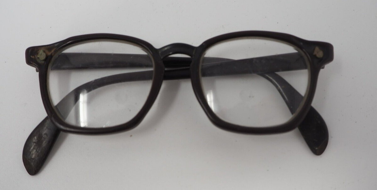50s AMERICAN OPTICAL SAFETY 48 BLACK
