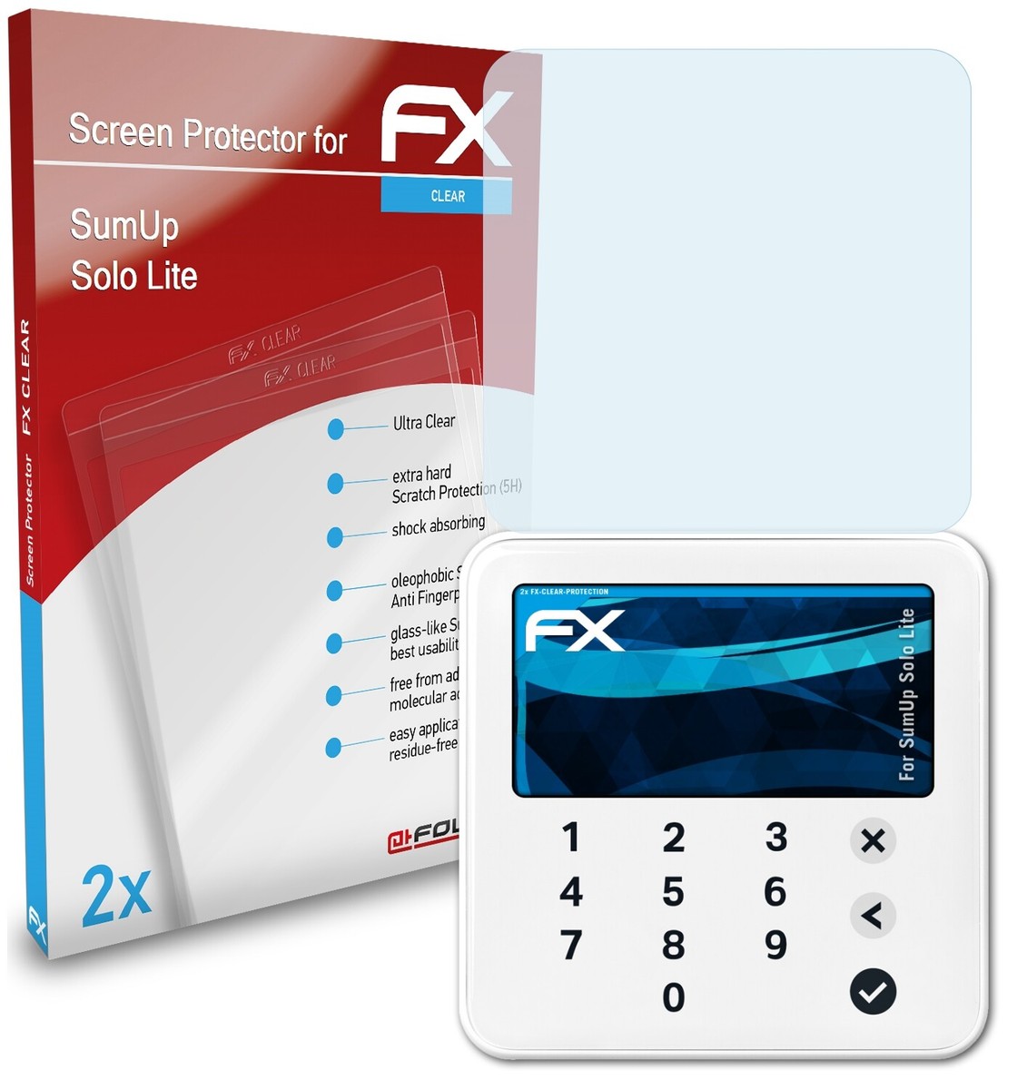 Protections écran SumUp Solo / Lite - Pack De 6 Films Transparents - Neuf