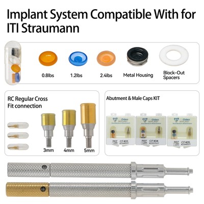 Dental Attachment Abutments RC Screws Titanium Fits Straumann ITI AH=3/4/5mm
