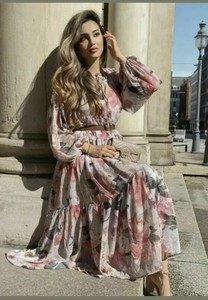 h and m chiffon dress