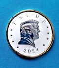 2024 Donald Trump 1 ozt Silver Presidential Medal Gold Gilded in Capsule 5885