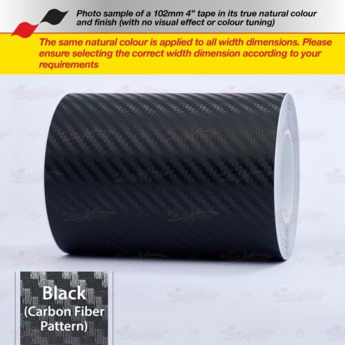 CARBON FIBER BLACK 3/4" 19mm PIN STRIPE Car Striping TAPE Decal Vinyl Sticker - Bild 3 von 12