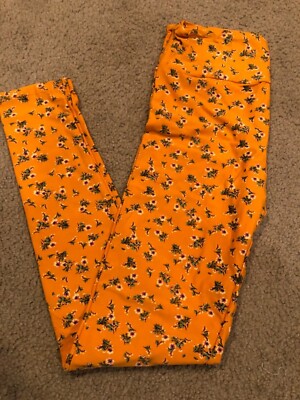 NEW LuLaRoe OS Orange Flower Garden GORGEOUS  Vintage small wildflowers #319