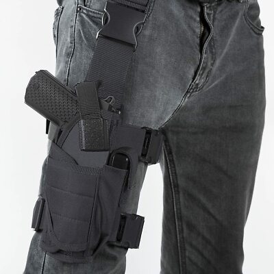 Universal Mag Pouch Right Hand Drop Leg Holster Thigh Gun Holster Adjustable