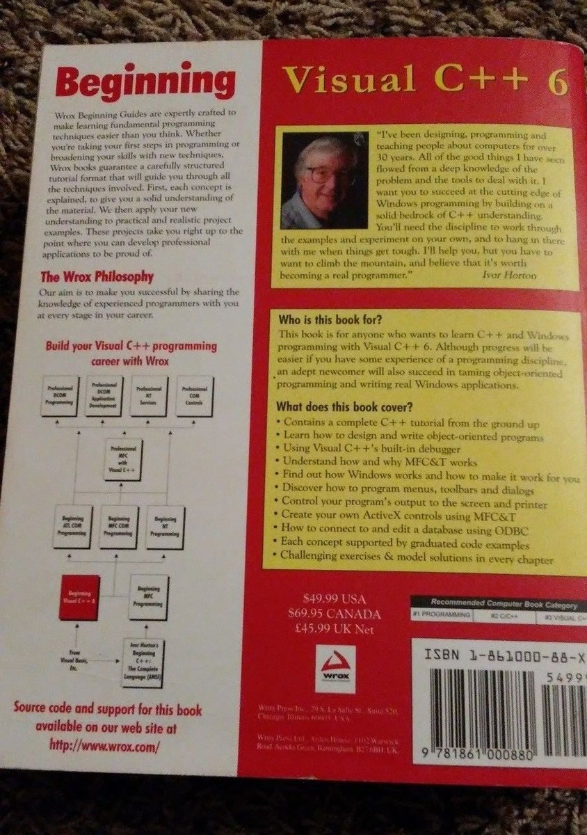 BOOK: Beginning Visual C++ 6 Ivor Horton Paperback | eBay
