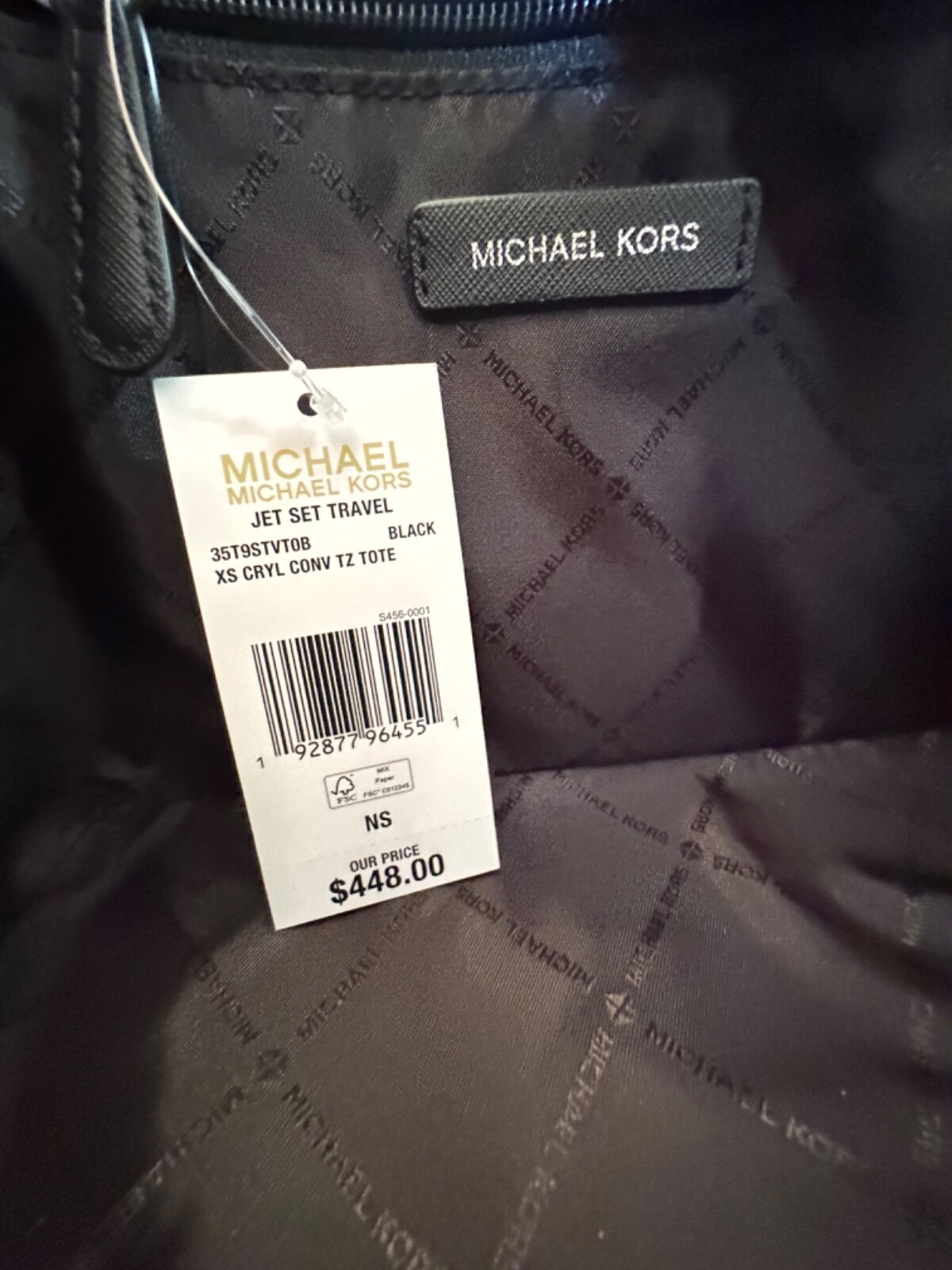 Michael Kors Carry All Jet Set Travel Tote Handbag - Black for  