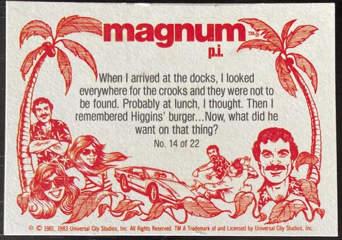( U SELECT CARDS ) 1983 Donruss Magnum P.I. Singlels 🔽 all photos on! - Picture 24 of 124